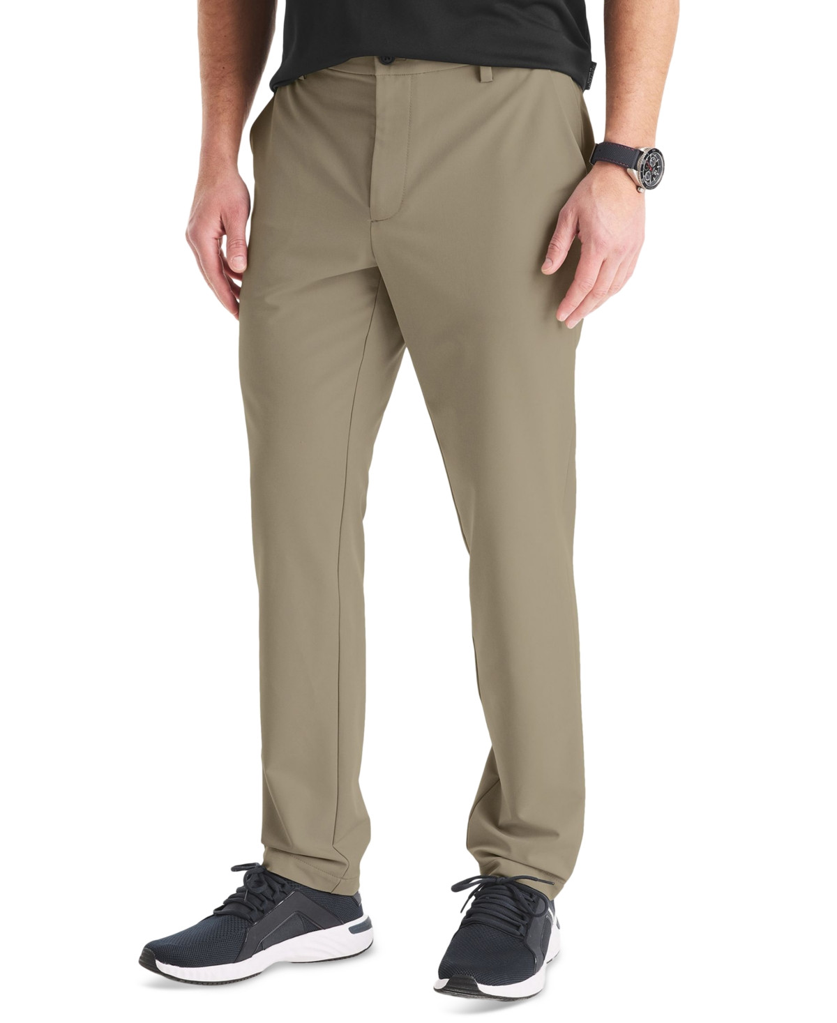 Nautica Men's Signature Slim-Fit Flat-Front Performance Pants - Twill Chino | Macy's