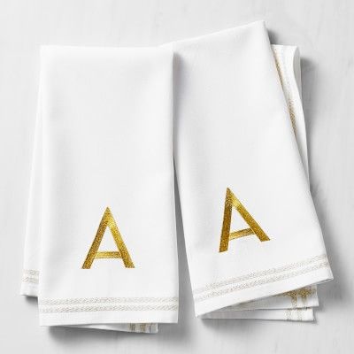 Monogram Towels, Set of 2 | Williams-Sonoma