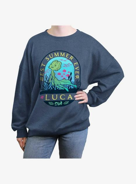 Disney Pixar Luca Best Summer Ever Womens Oversized Sweatshirt | BoxLunch