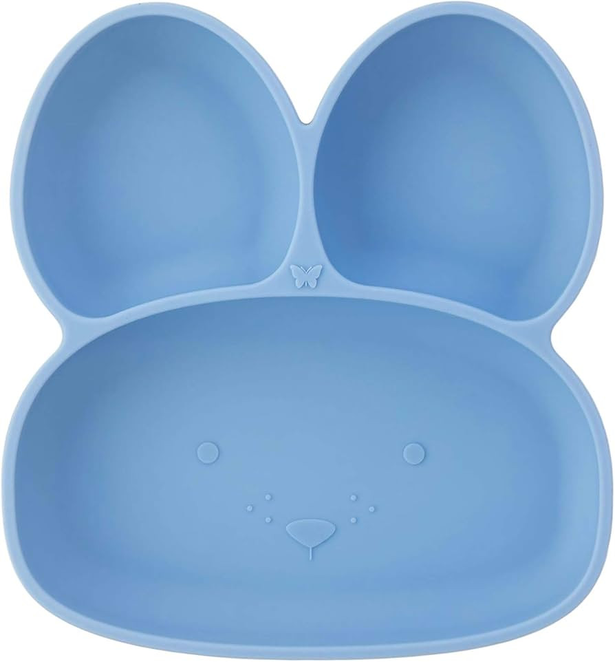 Elk and Friends Bunny Silicone Suction Plate for Babies & Toddlers | Stainless Steel Spoon | Divi... | Amazon (US)