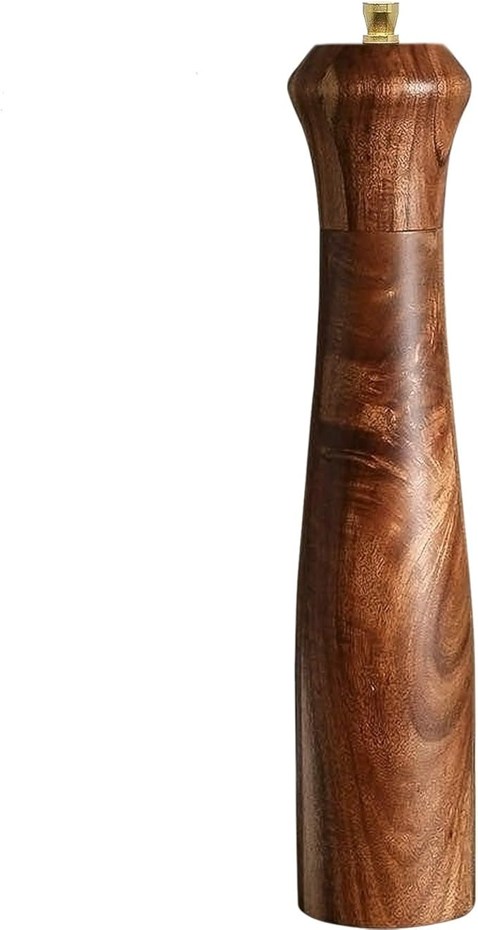 Wooden Pepper Grinder Pepper Mill with Adjustable Coarseness Pepper Grinder Refillable Salt Peppe... | Amazon (US)