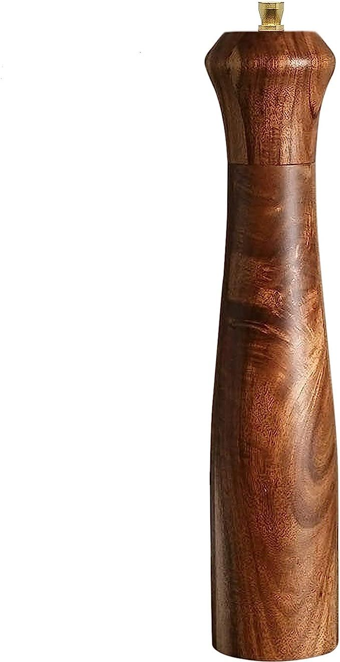 Pepper Grinder 10 Inch,Acacia Wood salt and pepper grinders refillable salt grinder pepper Mill w... | Amazon (US)