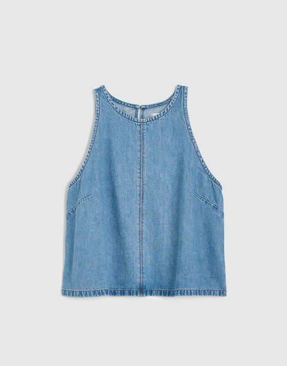 Airy Denim Halter Shell Top | Madewell