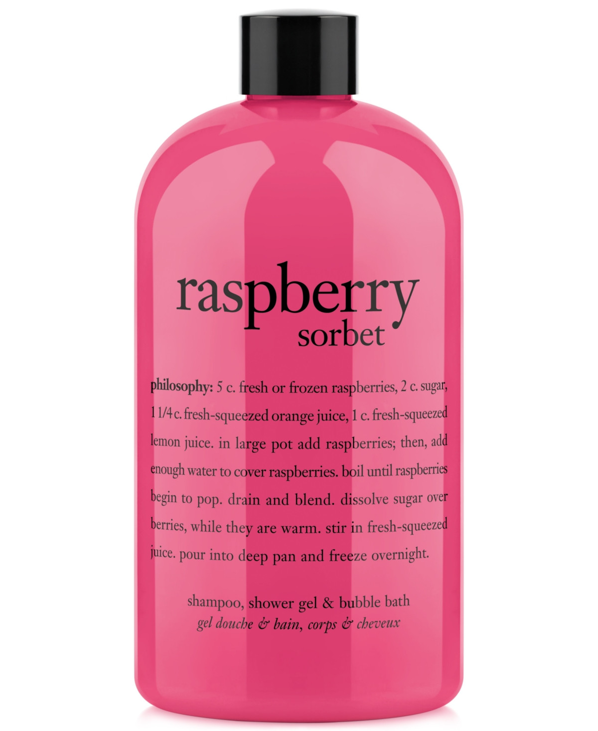 philosophy raspberry sorbet ultra rich 3-in-1 shampoo, shower gel and bubble bath, 16 oz | Macys (US)