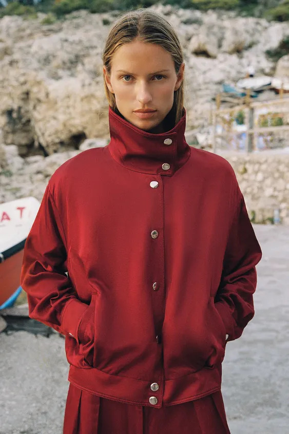 HIGH NECK BOMBER JACKET | Zara DE
