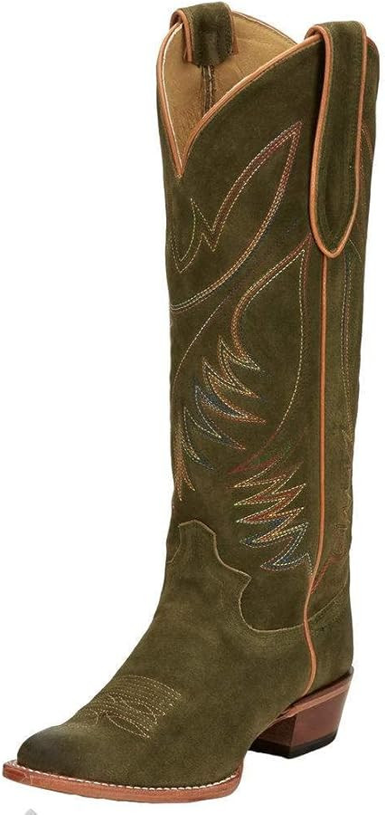 Justin Women's Black Suede Clara Vintage 15 with Matching Top Boot | Amazon (US)