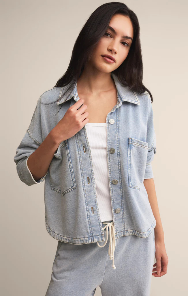 All Day Cropped Knit Denim Jacket | Z Supply