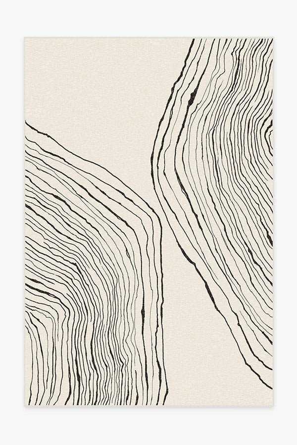 Nina Takesh Seine Black & Ivory Rug | Ruggable