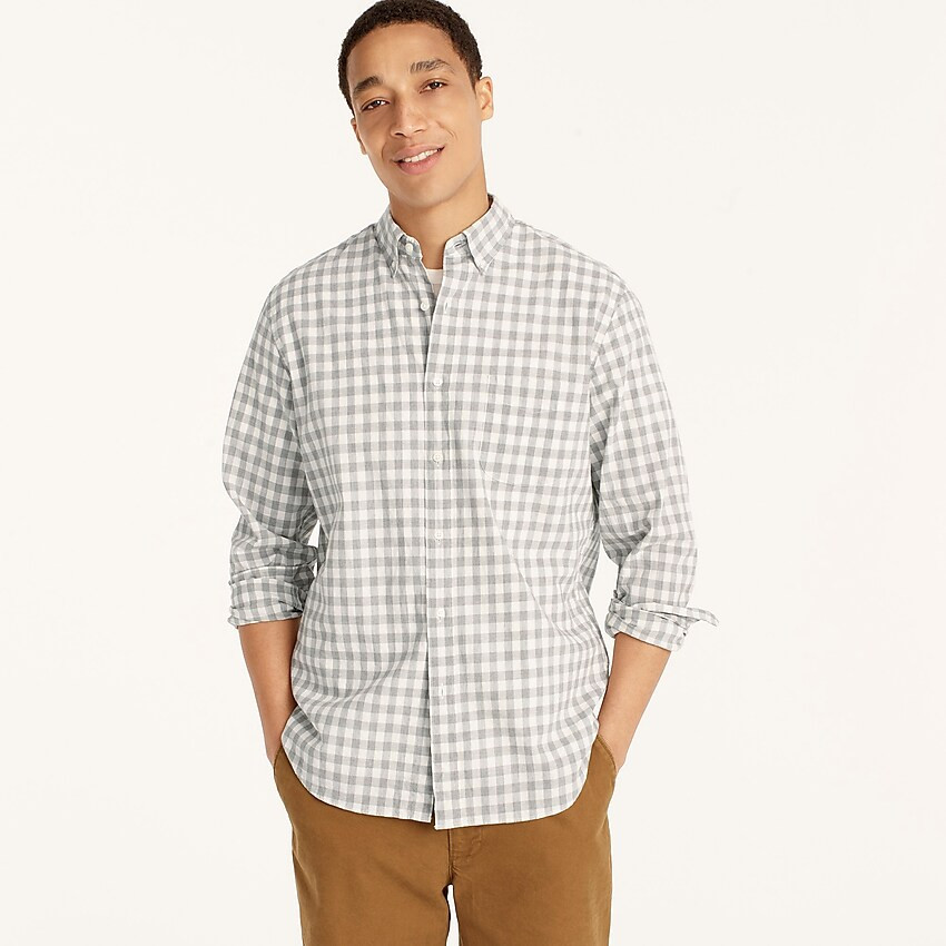 Secret Wash organic cotton poplin shirt in heather | J. Crew US