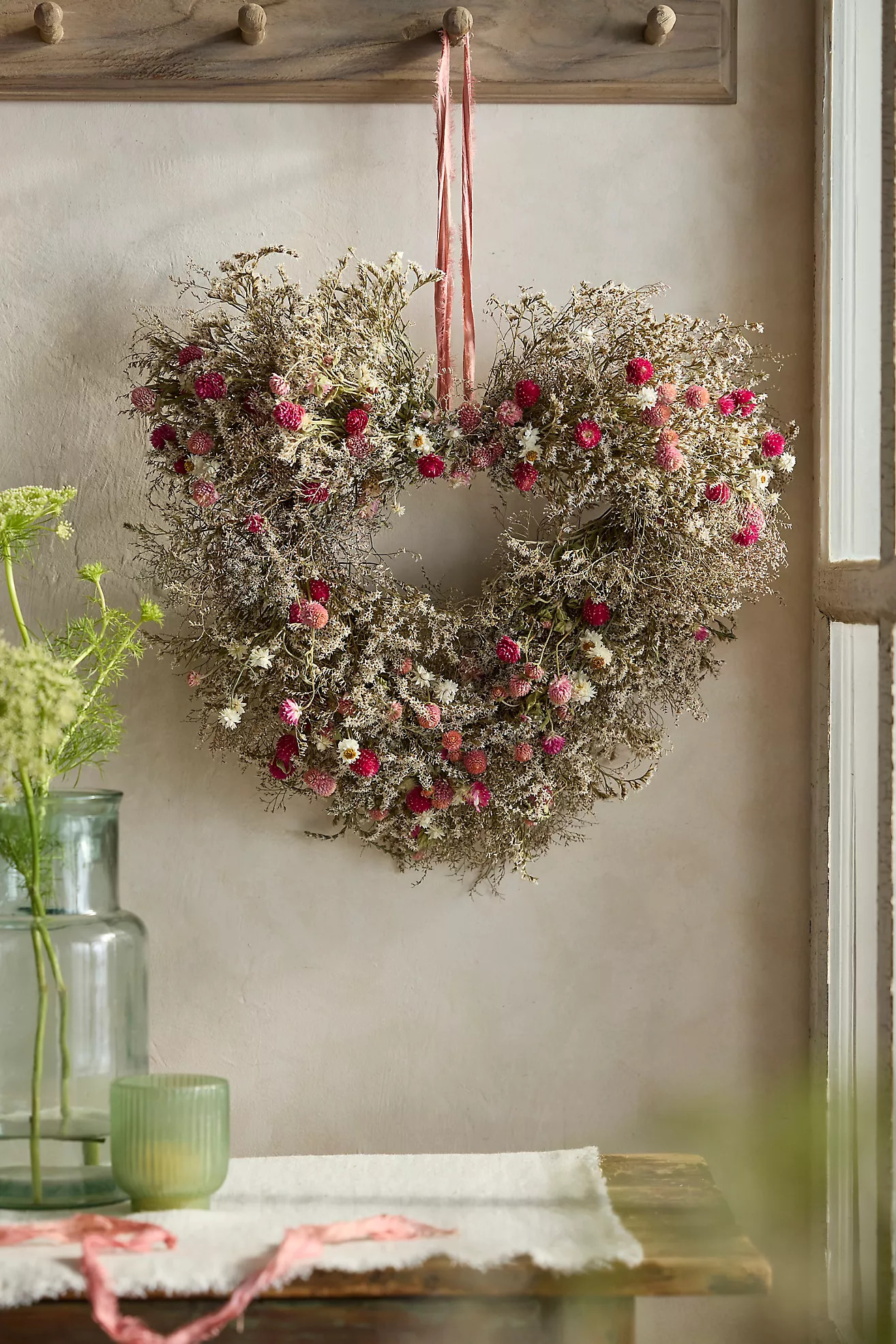 Blooming Heart Dried Wreath | Anthropologie (US)