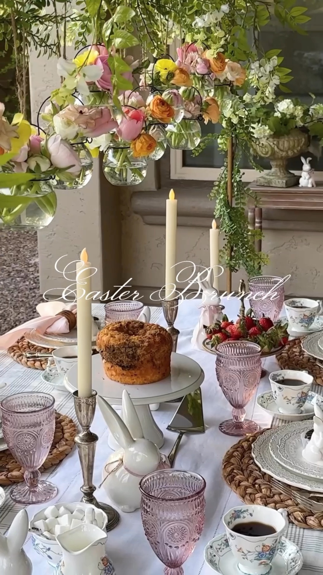 More views of my Easter Brunch table 🌸🍃🐇🌷

Note: my hanging jars and green garland are no longer available, but I’ve linked other hanging jars that I also own and use. And similar garlands too. 

Table rod, hanging jars, Easter table, spring table, tablescape 

#LTKHome