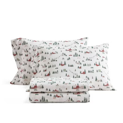 Martha Stewart King Ski Village Sheet Set Green | Target