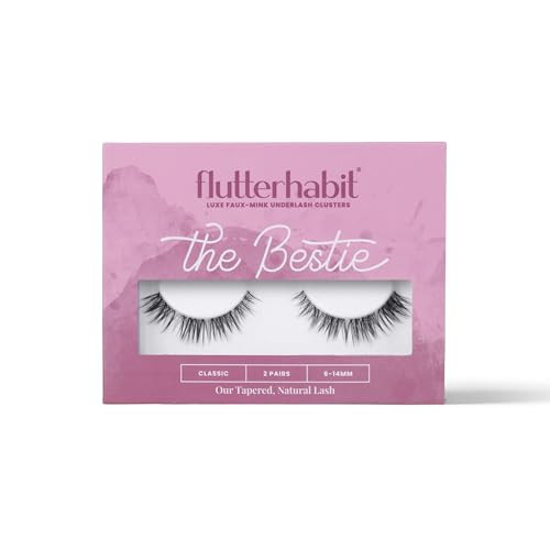 FlutterHabit The Bestie Lashes, 2 Sets of Eyelashes, DIY Lash Extensions, Up to 10 Day Lash Wear, Salon Quality Cluster Eyelashes for a Natural Look, No Glue Included | Amazon (US)