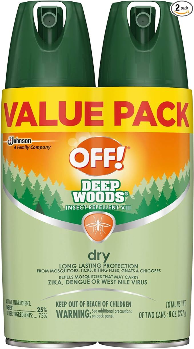 OFF! Deep Woods Insect Repellent Aerosol, Dry, Non-Greasy Formula, Bug Spray with Long Lasting Pr... | Amazon (US)