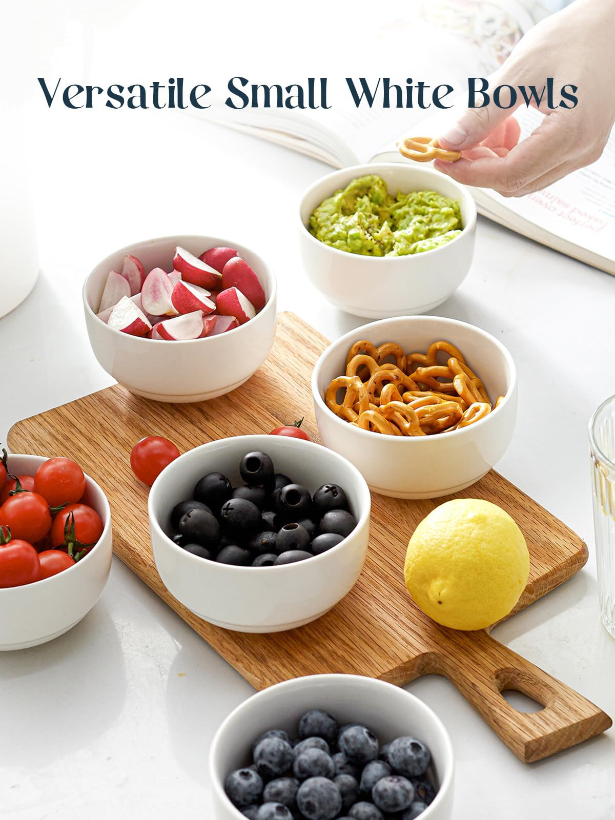 DOWAN 10 OZ Dessert Bowls - 4.25" Ceramic Ice Cream Bowls Set of 6 - Porcelain Small Bowls for Si... | Amazon (US)