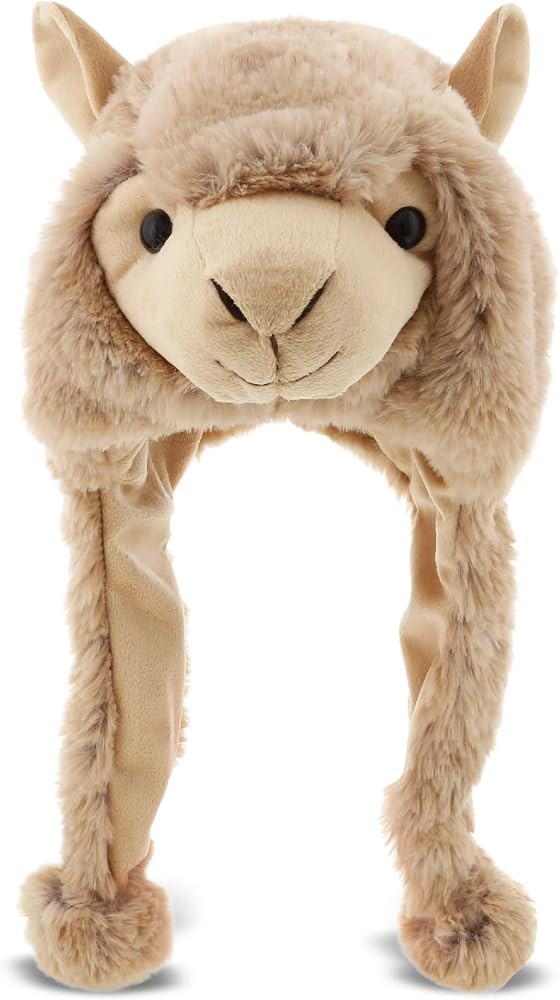 DolliBu Plush Hat \u2013 Super Soft Fleece Stuffed Animal Beanie with Ear Flaps, Cozy Warm Winter... | Amazon (US)
