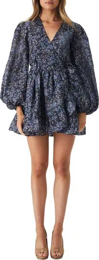 Bardot Kiera Floral Long Sleeve Wrap Minidress | Nordstrom | Nordstrom