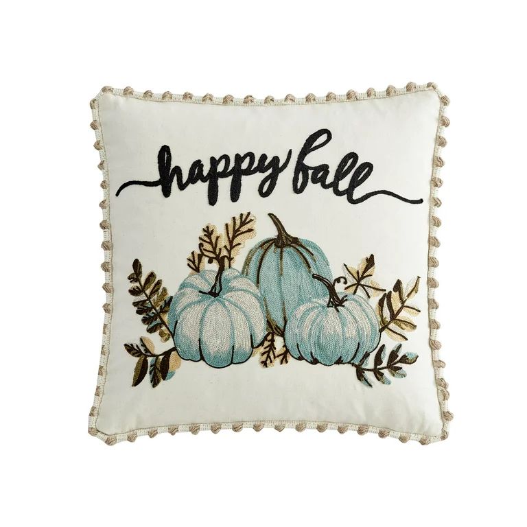Mainstays Happy Fall Square Decorative Throw Pillow, 18" x 18", 1pc | Walmart (US)