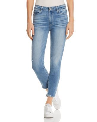 Hoxton High Rise Cropped Raw Hem Skinny Jeans in Atterberry | Bloomingdale's (US)