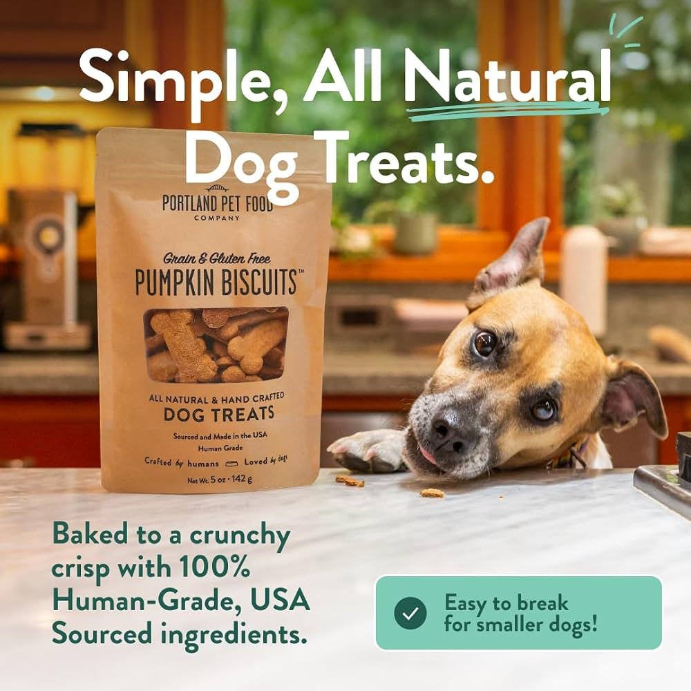 Portland Pet Food Company Pumpkin Dog Treats Healthy Biscuits for Small Medium & Large Dogs - Gra... | Amazon (US)