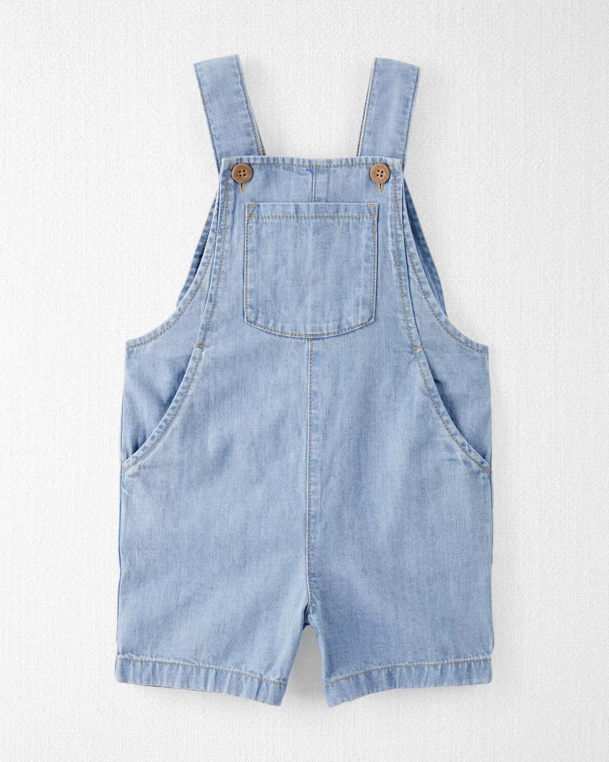 Toddler Organic Cotton Chambray Shortalls | Carter's