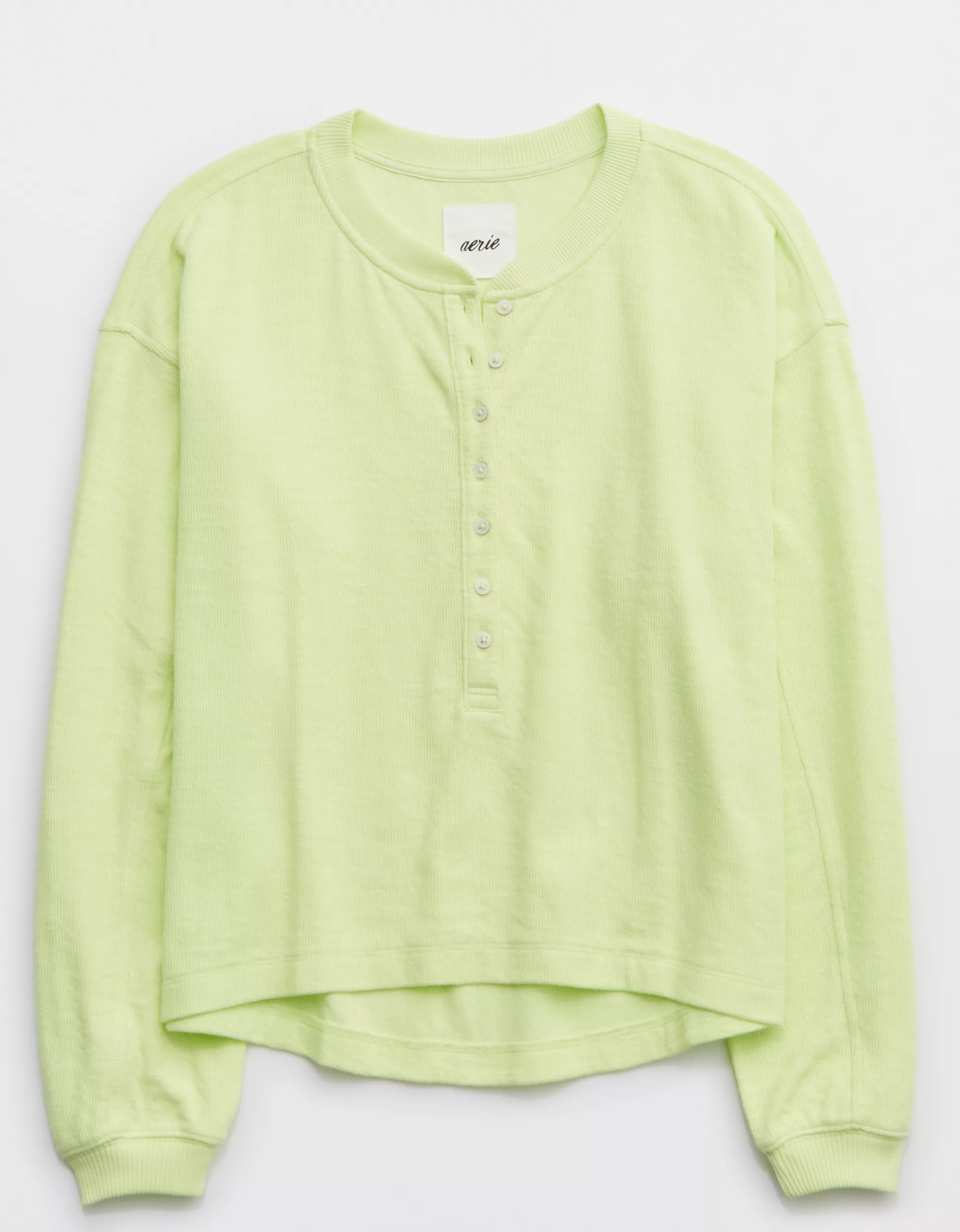 Aerie Henley Light Weight Sweatshirt | Aerie