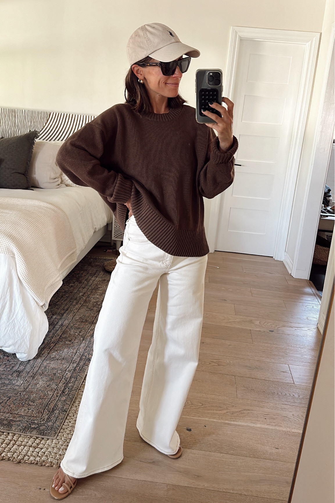 Morning OUTIFT (ditched sweater in the afternoon) 
Jeans are short gal friendly but if you’re below 5’2 they’ll be too long as mine hit the floor 
Went up a size in pullover for a looser fit 

#LTKOver40