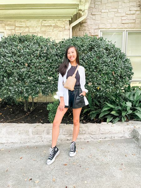 Button up (XS), tank (small), shorts (XS), converse (Size down one), fall fashion, fall outfit, fall look, amazon fashion, amazon style, amazon outfit, fall style, converse style 




#LTKSeasonal #LTKstyletip #LTKunder50