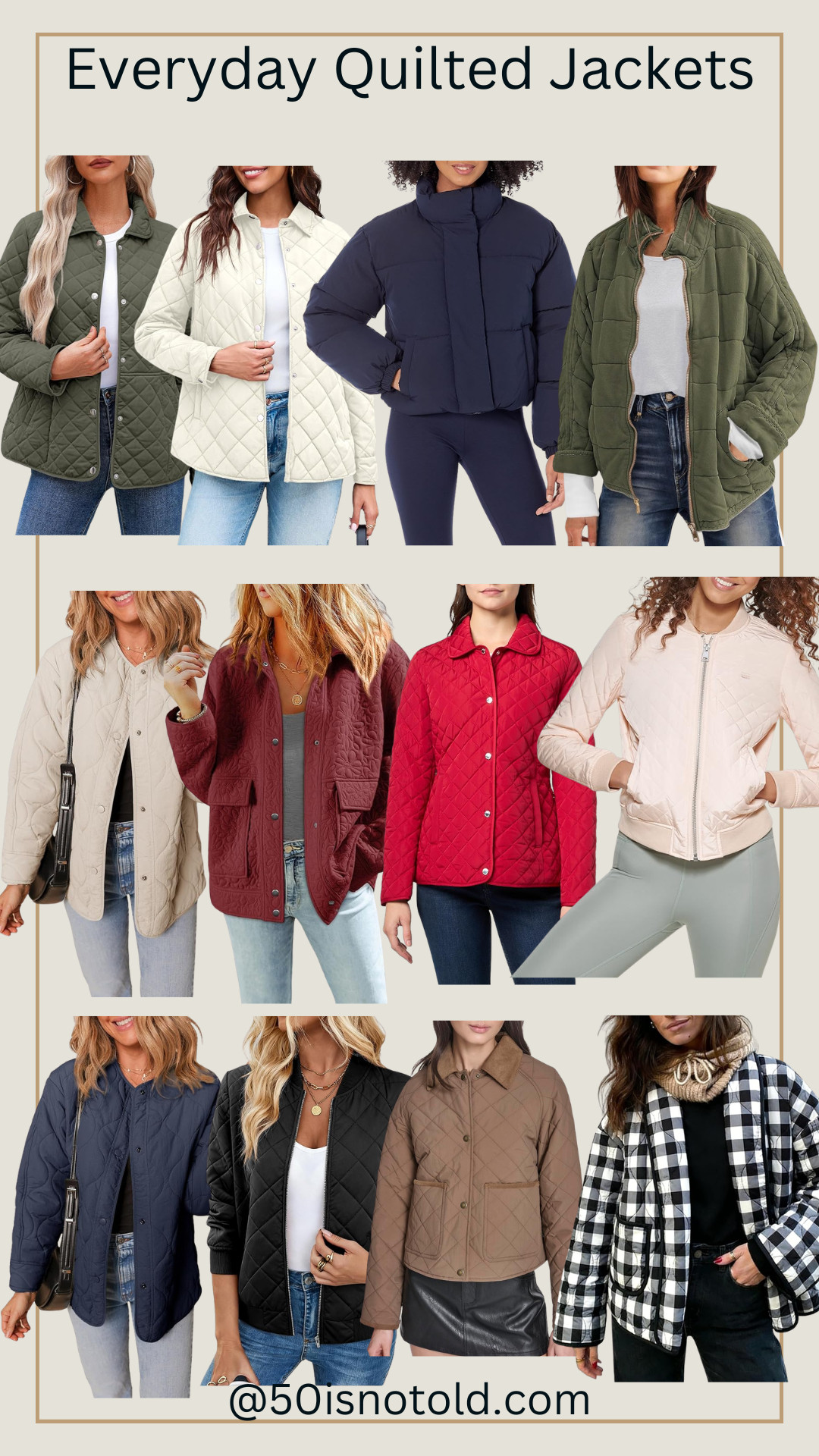 Crisp air calls for a quilted layer. 

 #LTKgrwm #LTKSeasonal #LTKOver40