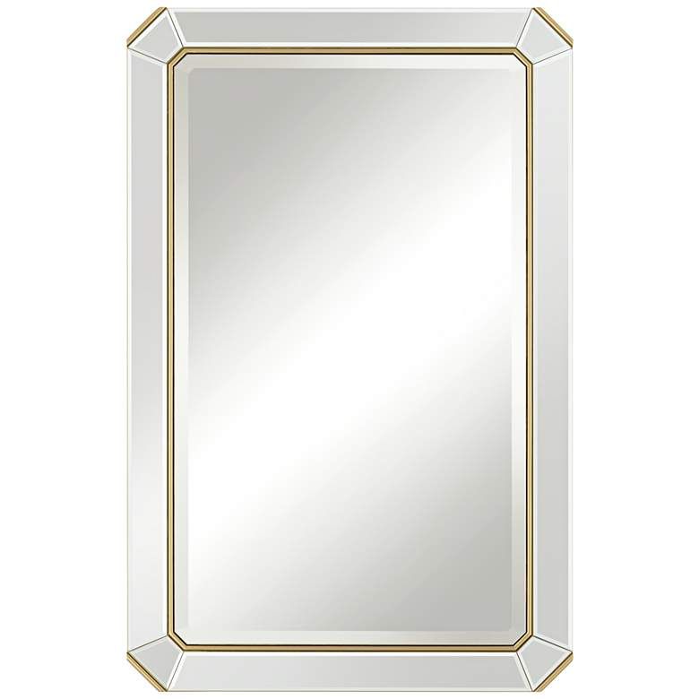 Cassandra Gold 26" x 40" Rectangular Wall Mirror - #826D6 | Lamps Plus | Lamps Plus