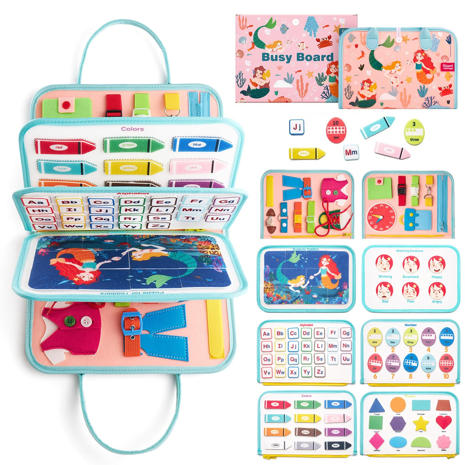 Busy Board Sensory Toys for Toddlers 2 3 4, Travel Activities Educational/Montessori Toys for 2 3... | Amazon (US)