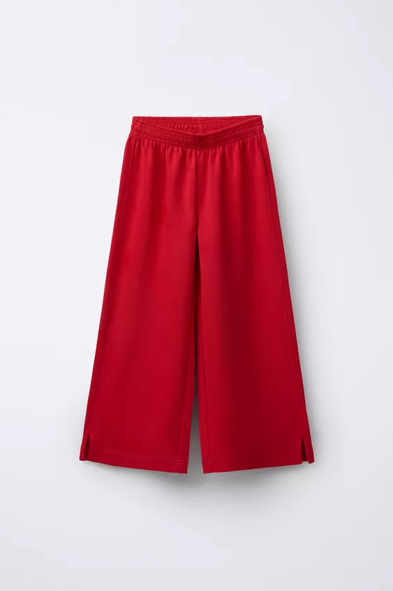 INTERLOCK WIDE LEG PANTS | Zara US