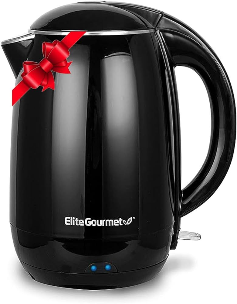 Elite Gourmet EKT1821 1.8L Double Wall Insulated, Cool-Touch 1500W Kettle w/Stainless Steel Inter... | Amazon (US)