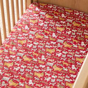 Dogs In Lights Crib Sheet | West Elm (US)