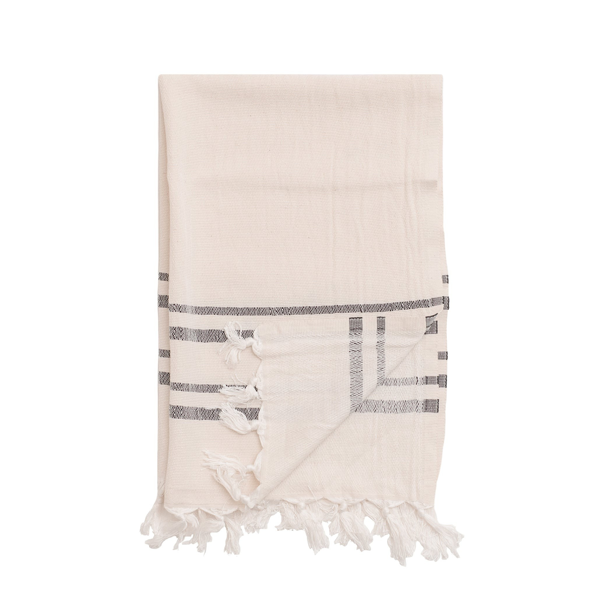 Haley Turkish Cotton + Bamboo Hand Towel - Two Stripe | Sweet Water Decor, LLC