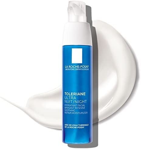 La Roche-Posay Toleriane Ultra Night Cream for Face Intense Soothing Moisturizer with Vitamin E, ... | Amazon (US)