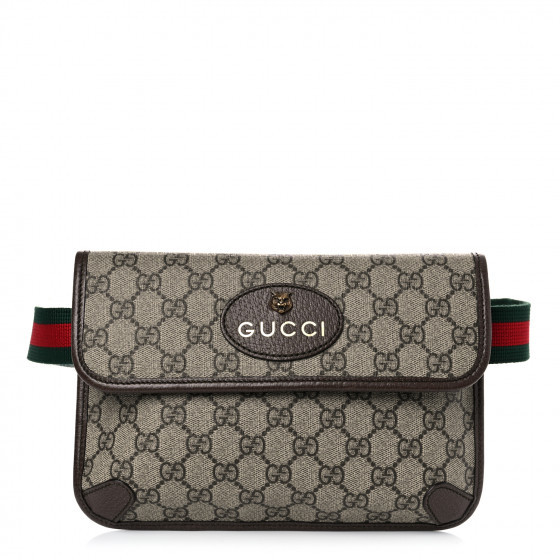 GUCCI GG Supreme Monogram Neo Vintage Web Belt Bag Brown | FASHIONPHILE | Fashionphile
