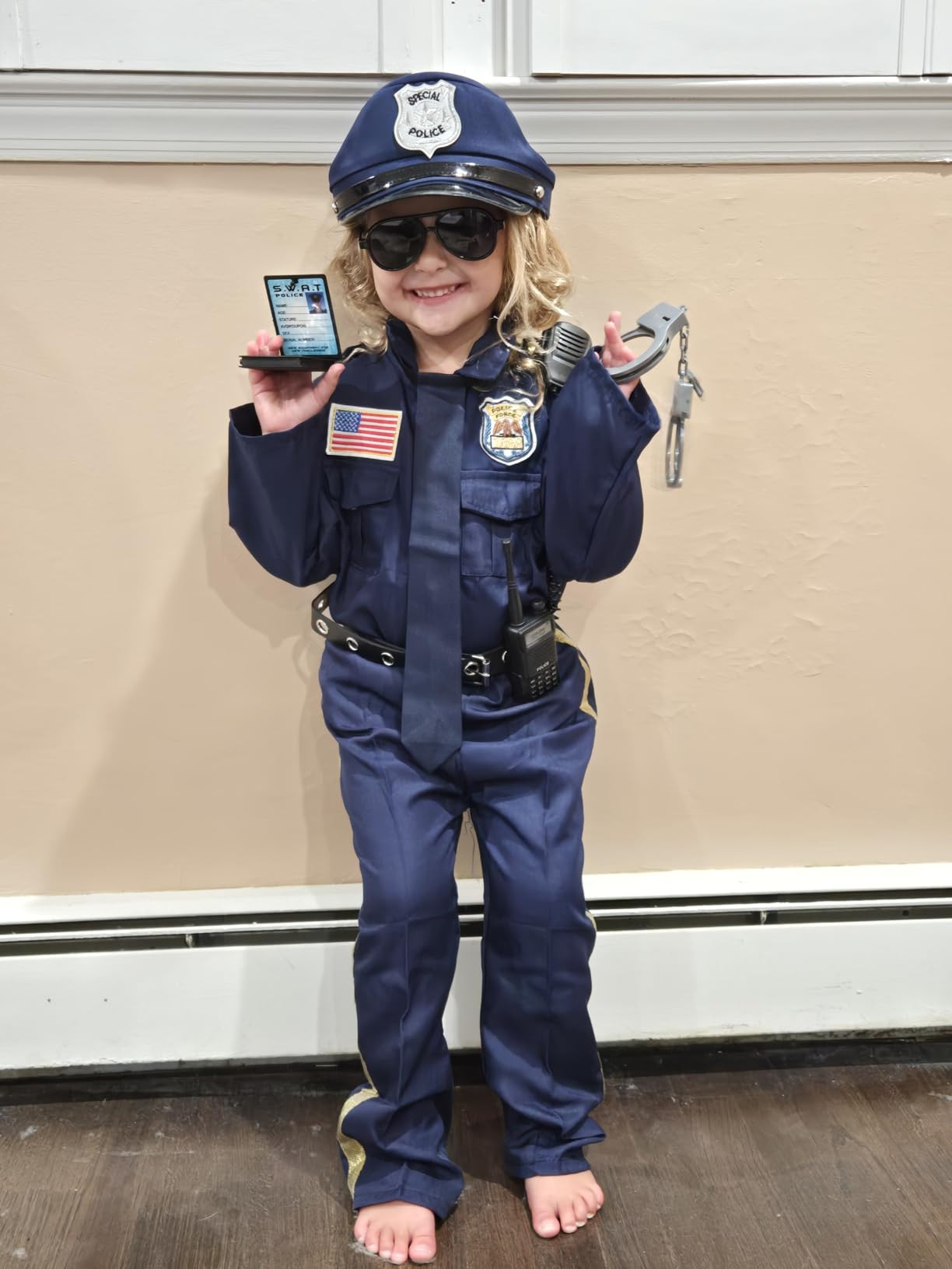 Joycover Police Officer Costume for Kids, Cop Costume Outfit Set with Toy Accessories, Halloween ... | Amazon (US)