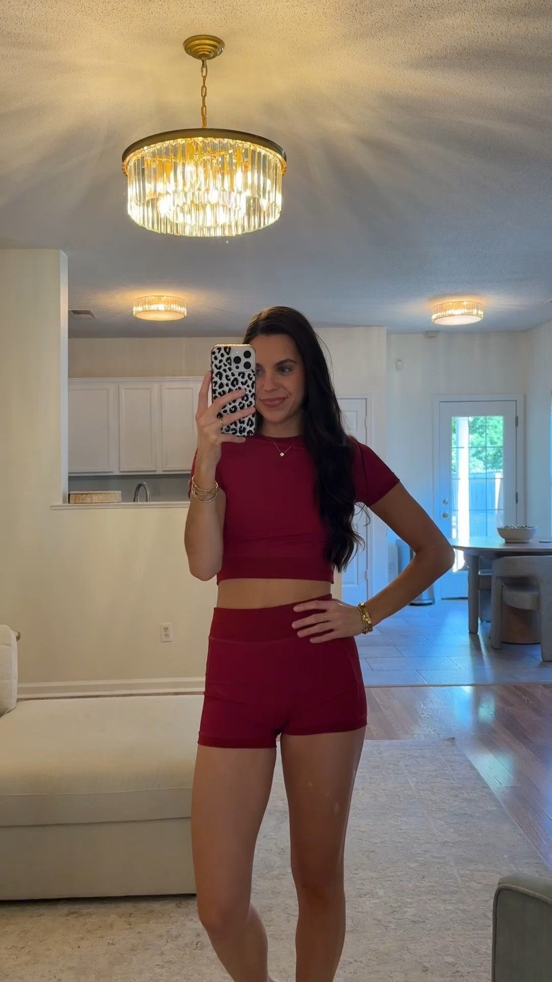 Bold, confident, and made to move. This dark pink/red athletic set with a crop top and matching shorts is the perfect mix of support, comfort, and standout color.

#LTKootd #LTKfitnessgoals #LTKActive