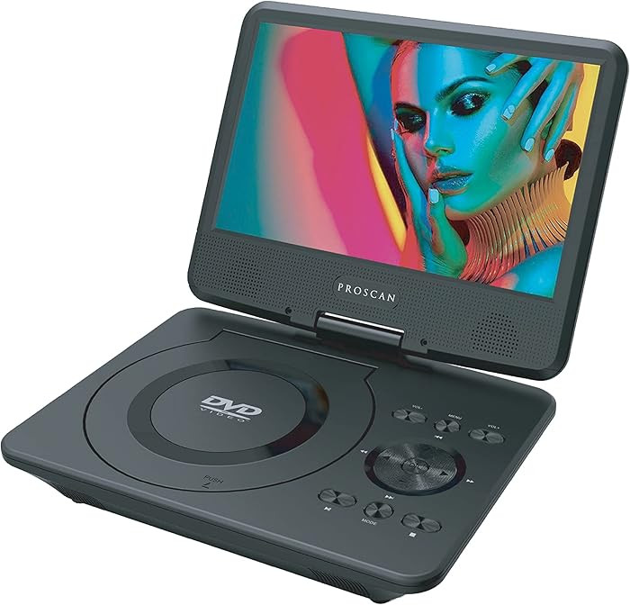 Proscan PDVD9019 9-inch 180-degree Swivel Screen Portable DVD Player with Remote Control, 5 Hour ... | Amazon (US)