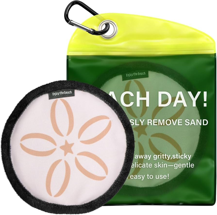 Beach Sand Remover Pouch Sand Eraser Wipe - 2026 Summer Vacation Essentials Family Towels Bahamas... | Amazon (US)