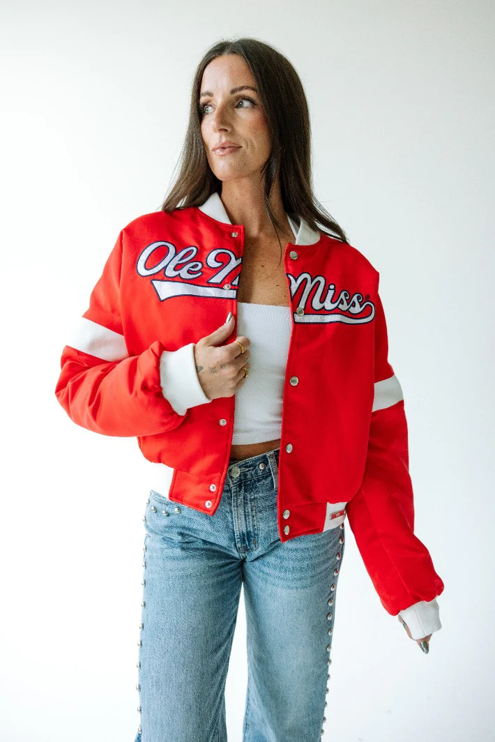 Ole Miss Miles Swipe Varsity Jacket | Gameday Social