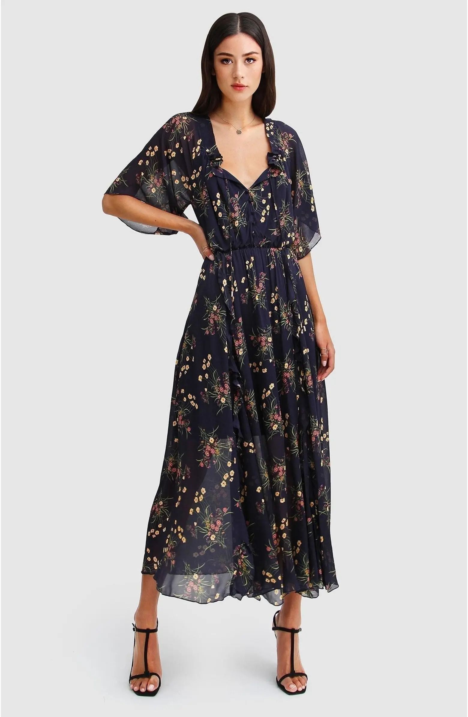 Belle & Bloom Amour Amour Ruffled Midi Dress | Nordstrom | Nordstrom