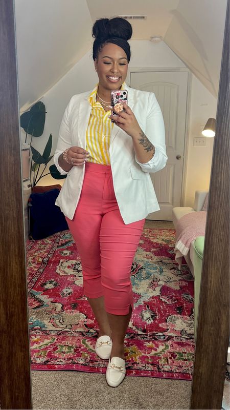 AD | Spring Look for the Office featuring pieces from Lane Bryant Pt. 7 | This look is all the fun with the color combo but the blazer elevates everything.

For a limited time use code BRITTNEYFS for free shipping on any order! 

#lanebryant #lanebryantpartner 

#LTKplussize #LTKworkwear #LTKstyletip