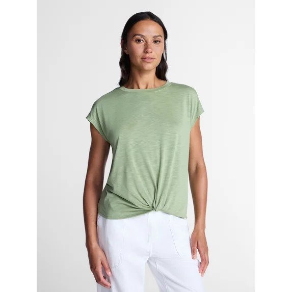 Time and Tru Women's Twist Front Top, Sizes XS-XXXL | Walmart (US)