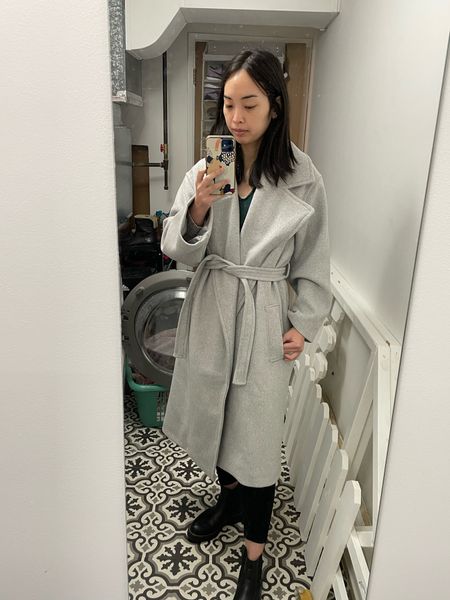 Abercrombie sale 30% off coats and free shipping. This is the wool blend slouchy belted coat from last season in size XS petite. Even the petite wool coat size is still very oversized on my 5’2” frame, but I happen to like the style. Feels like a giant blanket.

#LTKsalealert #LTKHoliday #LTKworkwear