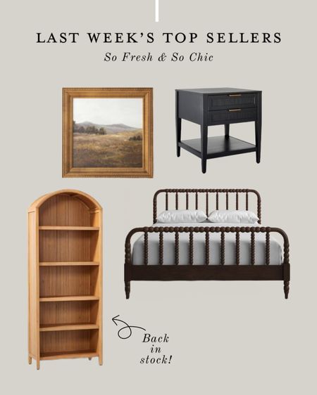 Last week’s best sellers are all personal favourites!
-
Target Studio McGee Threshold - affordable furniture - affordable home decor - Jenny Lind bed - black cane and wood nightstand - prairie vintage framed art - groove arched bookcase - living room decor - bedroom decor - spring home decor refresh - Wayfair

#LTKsalealert #LTKhome #LTKSeasonal