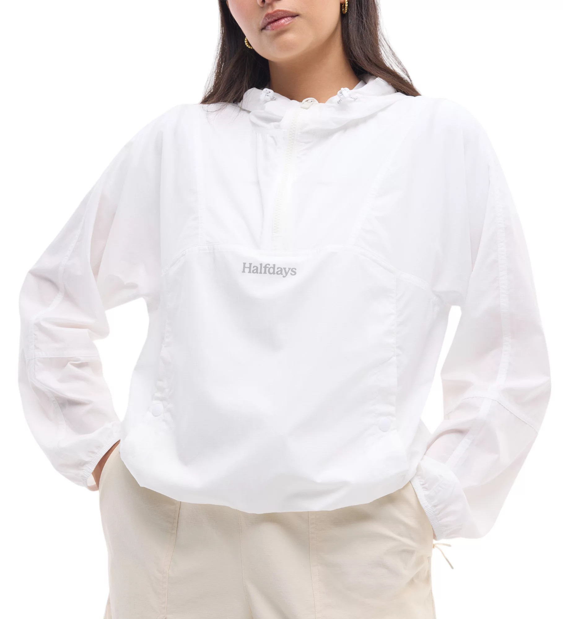 Halfdays Joyner Windbreaker, Women's, XL, White | DICK'S Sporting Goods