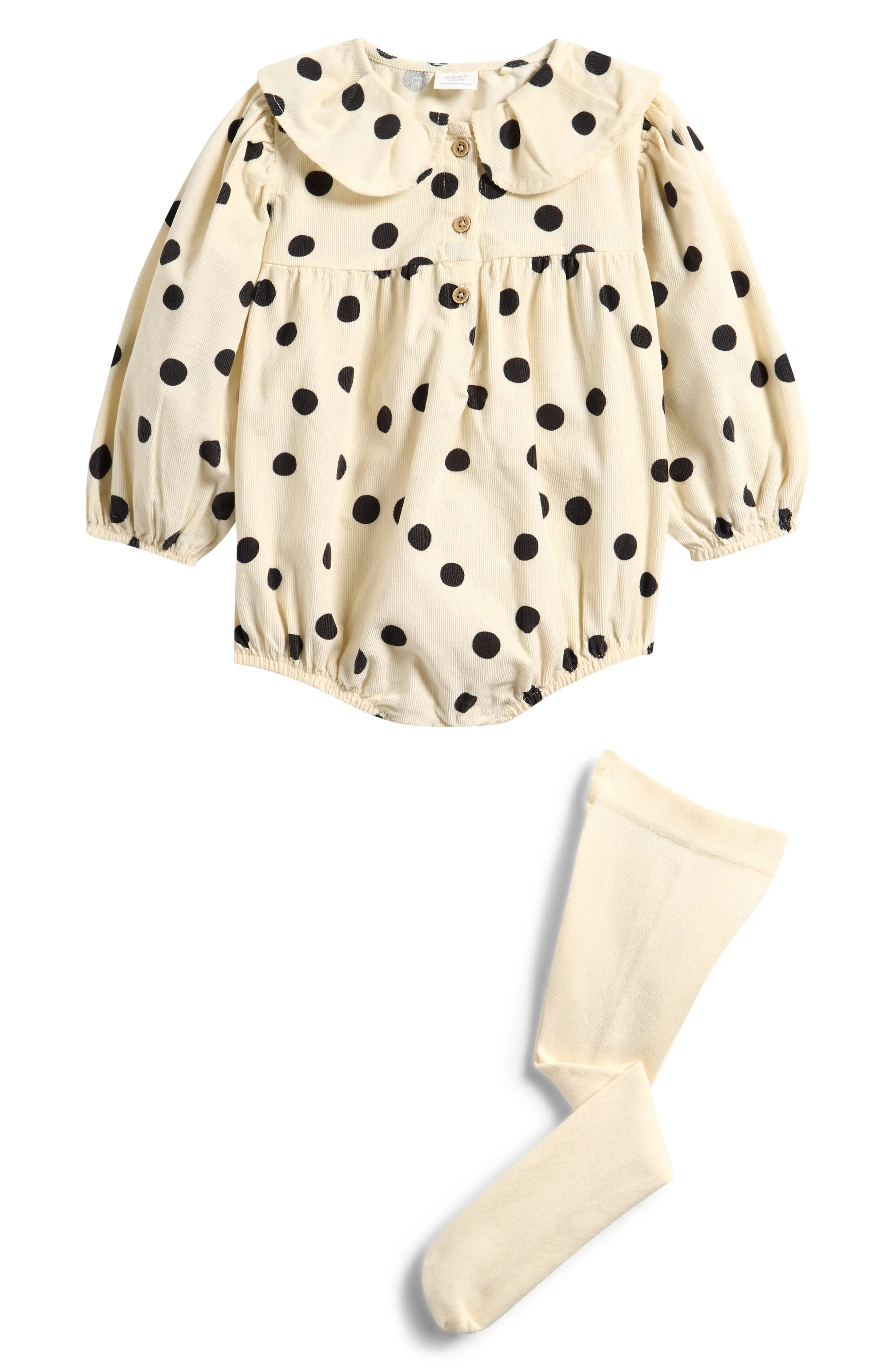 Polka Dot Romper & Tights Set (Women) | Nordstrom | Nordstrom