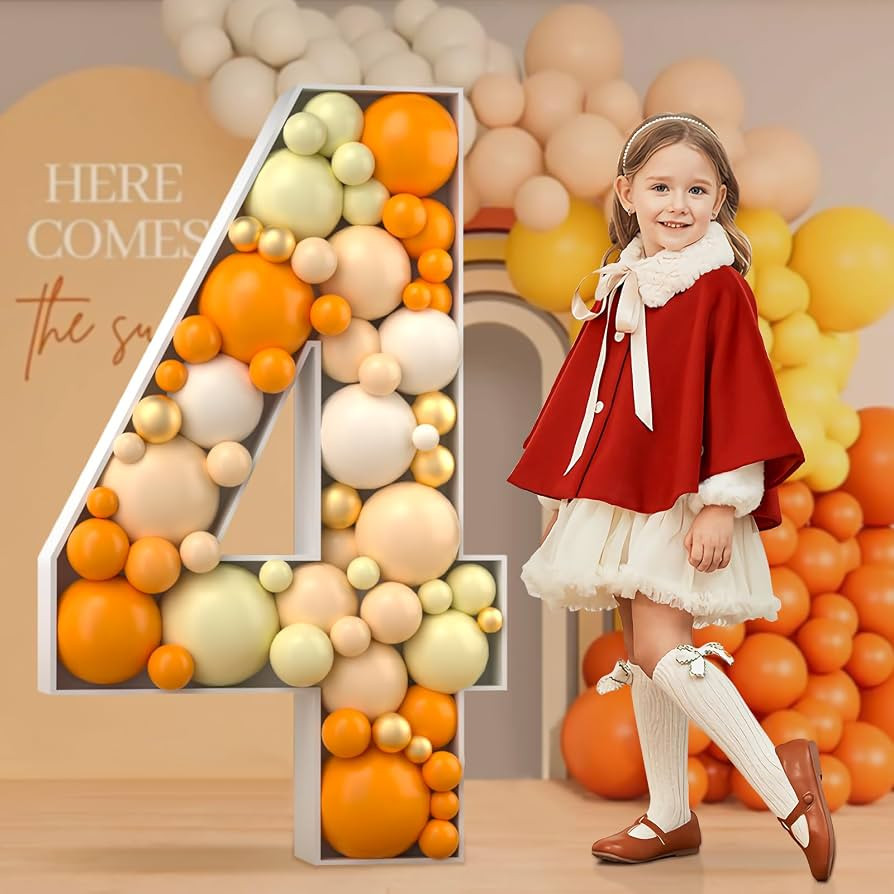 imprsv 4FT Marquee Number, Mosaic Numbers for Balloons, Mosaic Balloon Frame, Marquee Number, Num... | Amazon (US)